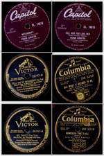 3x FRANK SINATRA mit 3 versch. Orchestern! -SONDERPREIS- Schellackplatte Set306B