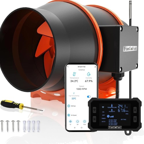 150mm wifi rohrventilator mit - wifi,
