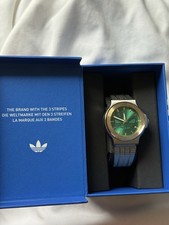 Adidas Expression Three TT Watch KL1771 NEU Silber/Gold Grün Herren Uhr