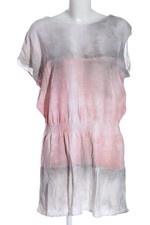 KOOI KNITWEAR Kurzarmkleid Damen Kleid Gr. DE 38 pink-hellgrau Casual-Look