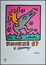KEITH HARING * Knokke 87 * 70 x 50 cm * signed lithograph * limited # 12/150