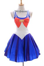SK-02 Gr. S-M  Sailor Usagi Bunny blau Kleid Cosplay Kostüm Anime Party