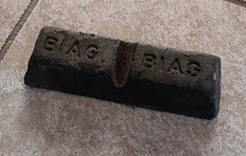 Biag  Braunkohle Bleibarren Erz Blei  ?? ca. 5,6 Kg Maße ca. 22,5 x 8 x 4,5 cm
