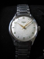 Longines Handaufzug Vintage funktioniert gut Model Edelstahl Armband Fischer 