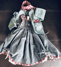 Orchidee-Puppenmode, ärmellose Kleid u. Jacke 2 Teile