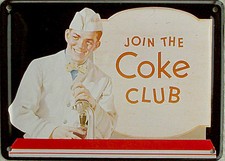 Mini-Blechschild Coca Cola - Join the Coke Club, 11 x 8 cm