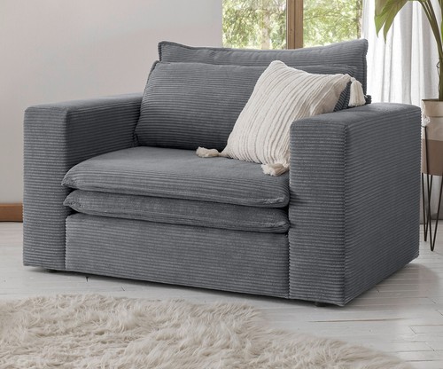 Loveseat sessel grau cord - loveseat,