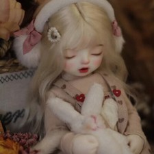 1/6 BJD Doll Girl SD Bare Resin Jointed Puppe with Closed Eyes Face Makeup Gift