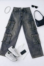 ZARA Baggy Cargo Jeans Wide
