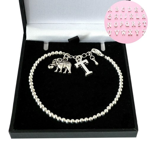 Elefant armband mit - elefant, buchstabe