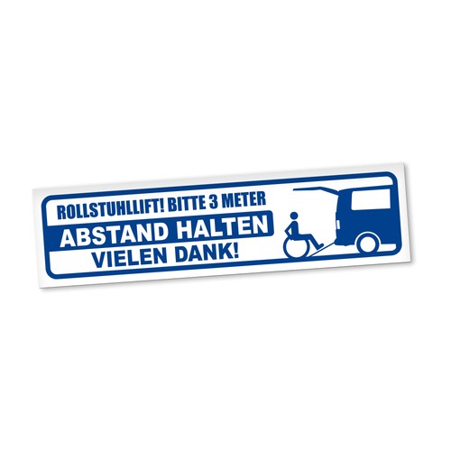 Rollstuhllift magnetschild - rollstuhllift,