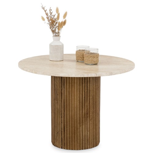 Couchtisch travertin holz - travertin,