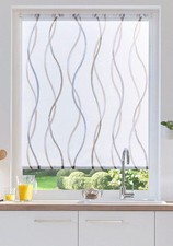 Klemmfix Rollo Ebro Klemmrollo Sonnenschutzrollo weiß sand gemustert 45 - 100 cm