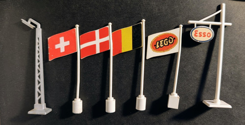 Lego system vintage flags - lego,