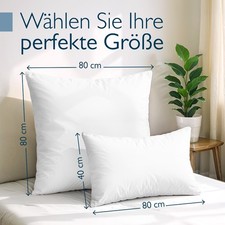 Daunenkissen 40x80 80x80 cm Federkissen Kissen  Kopfkissen  Allergiker Waschbar