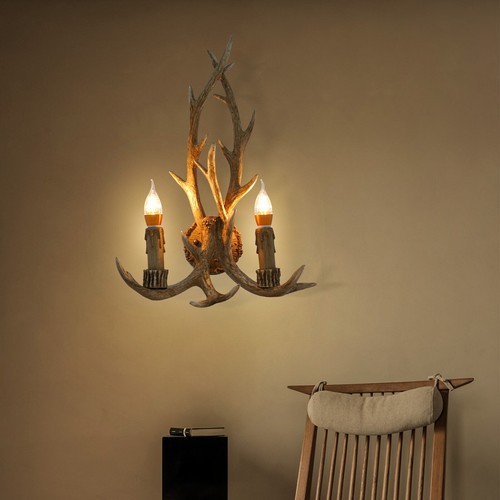 Vintage geweih wandlampe - vintage,