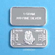 1 Gramm Silberbarren - LÖWE -