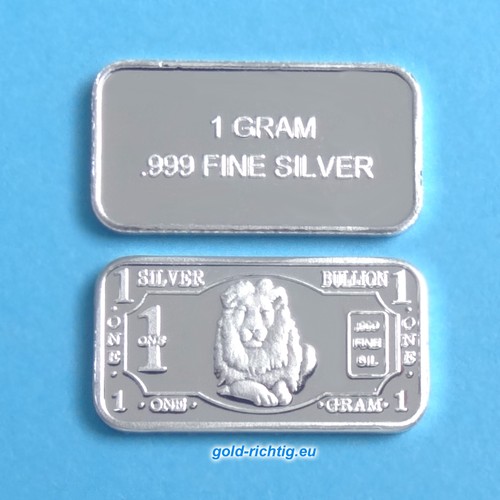 Gramm silberbarren löwe - gramm,