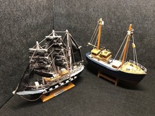 Holz Kutter und Segelboot maritime Dekoration Piratenschiff Modelschiff 