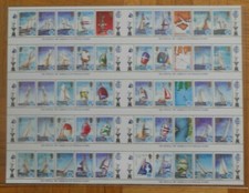 Postfrischer ZD-Bogen "Americas Cup 1987" Solomon Islands