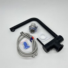 CECIPA Hochdruck Wasserhahn Küche Schwarz, Ausziehbar Küche Mischbatterie mit Ke