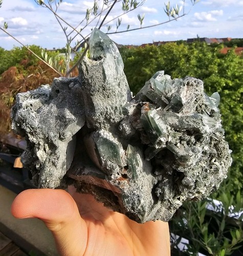 Chlorit quarz bergkristall - chlorit,