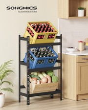 Getränkekistenregal, für 3 Getränkekisten, 3 Ebenen, Stahl, Kistenständer