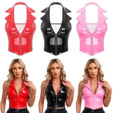 Frauen crop tops punk weste - frauen,