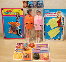 2x Modepuppe Lilly Blau Weiss