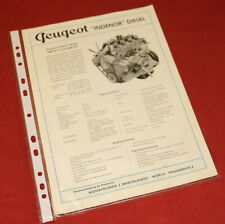 Prospekt Peugeot Indenor Dieselmotor TMD 85 , Prospektblatt