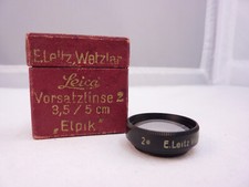 Leica E. Leitz Wetzlar Vorsatzlinse 2 3,5-5cm Elpik Gewinde 19mm - Neuzustand