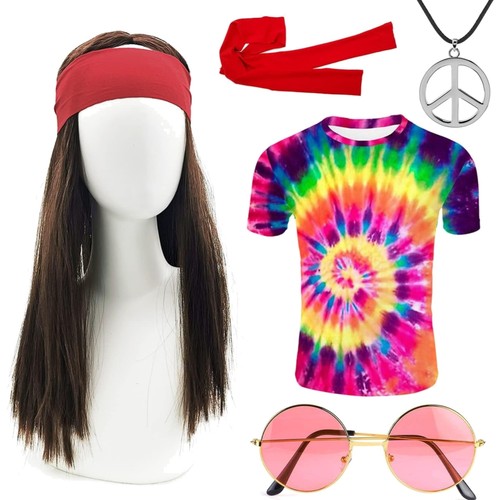 70er jahre hippie kostüm - 70er, set