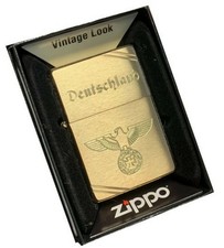 ZIPPO 1936 Vintage messing REICHSADLER DEUTSCHLAND + WUNSCH GRAVUR + /- SET