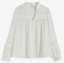 Tunikabluse mit Spitzenborte