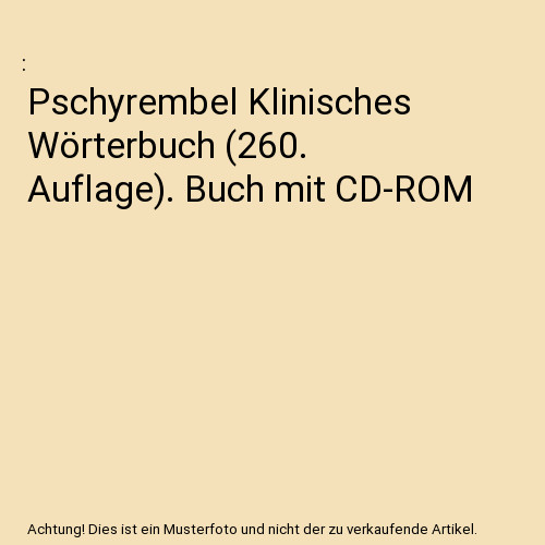 Pschyrembel klinisches - pschyrembel,