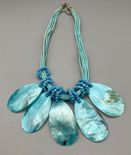Statement kette perlmutt - statement,