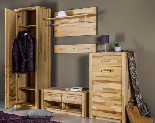 Garderobe set tlg kernbuche - set, 4-tlg