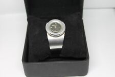 MIZRAHI DESIGN PARIS für  "MILUS" - Damenuhr - Handaufzug- Stahl/Leder - 80ziger