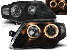Scheinwerfer Angel Eyes Set für VW Passat 3C B6 Bj. 05-10 Schwarz