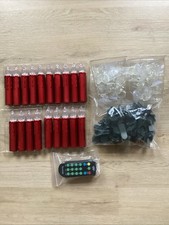 LED Kabellose Weihnachtskerzen Warmweiß mit Fernbedienung/Timer, Rot, 19 Stück