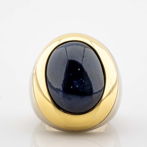 Ring 750 18k gelbgold saphir - gelbgold,