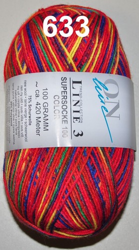 100g supersocke multi color - 100g, multi-color