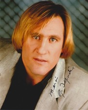 GERARD DEPARDIEU Original Autogramm signiertes 20x25 Großfoto frühes Portrait