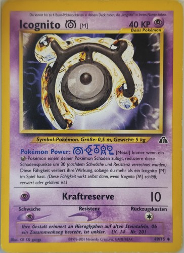 Pokémon karte icognito - icognito, [m]