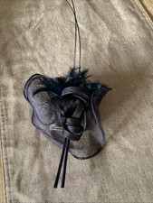 Fascinator Blau Hut Haarkamm Haarschmuck Hochzeit Mottoparty Krimidinner Neu