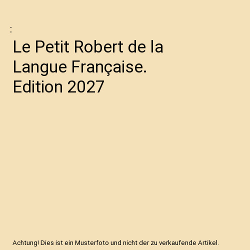 Petit robert la langue - petit,