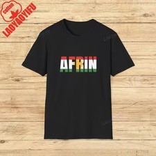t-shirts Afrin Kurdistan Flagge Schwarz Farbe M