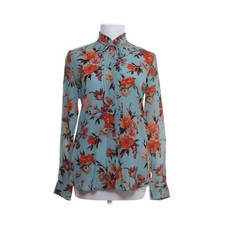 Caliban, Bluse, Größe: 42, Blau/Mehrfarbig, Seide, Blumen, Damen #FPf