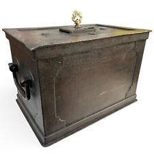 Eisentruhe Eisenkasse Soldtruhe Eisen Kassette Eisenschatulle um 1750 Topzustand