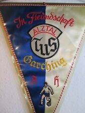 Großer Gestickter Fussball Memorabilia Wimpel Alztal TUS Garching AH